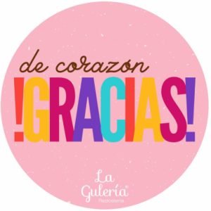 Sticker gracias de corazón rosado