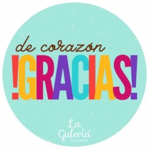 Sticker gracias de corazón azul