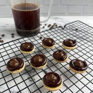 Frasco minialfajores Café moca Día del Padre